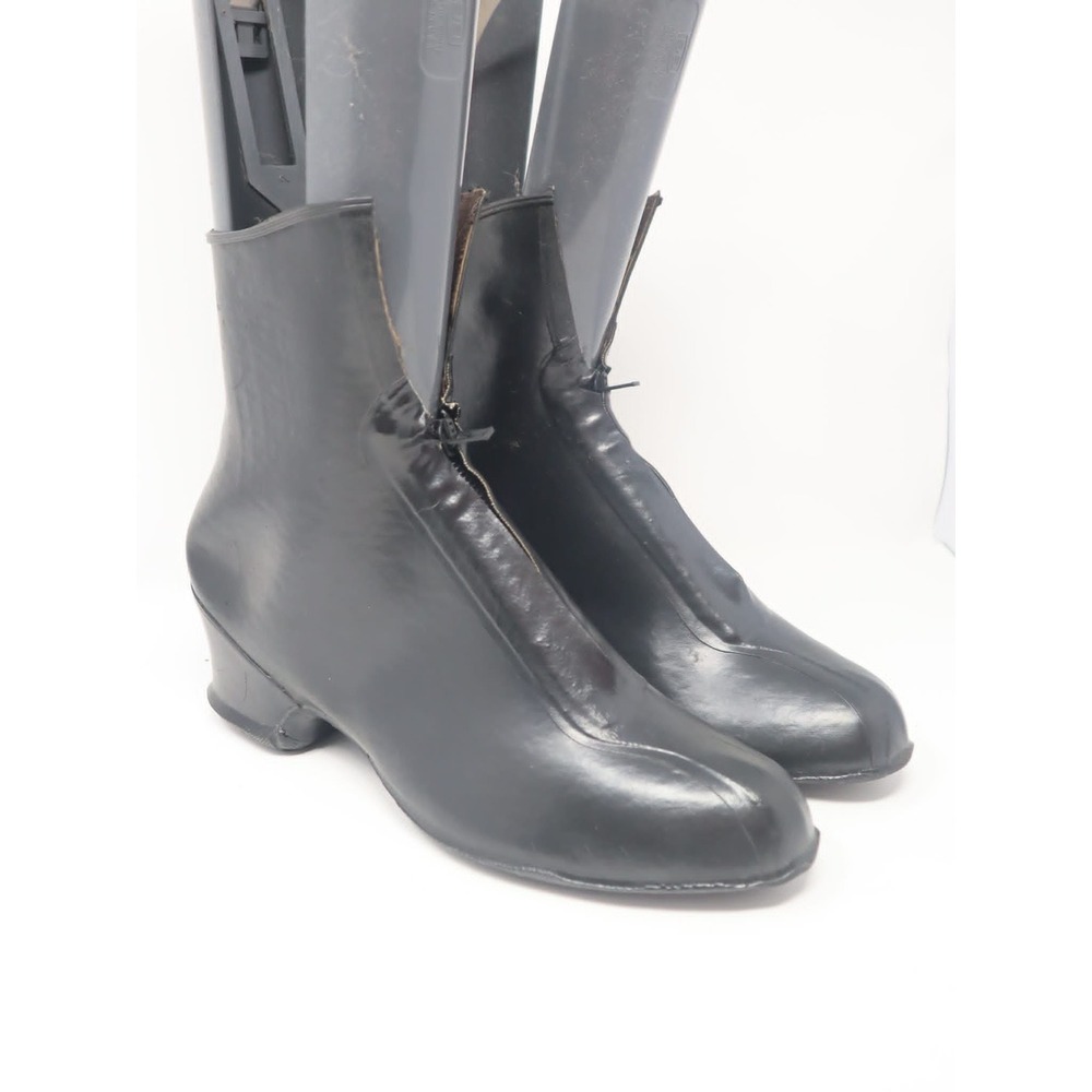 Black Galoshes Overshoes Size 11 Totes Womens Vintage Weatherproof Rubber Boots